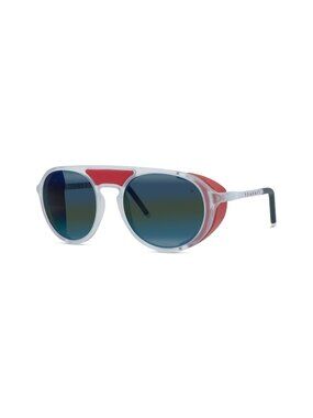 New VUARNET Men's Sunglasses Injected Frame ICE 01 VU40023U 26W 54 White Round